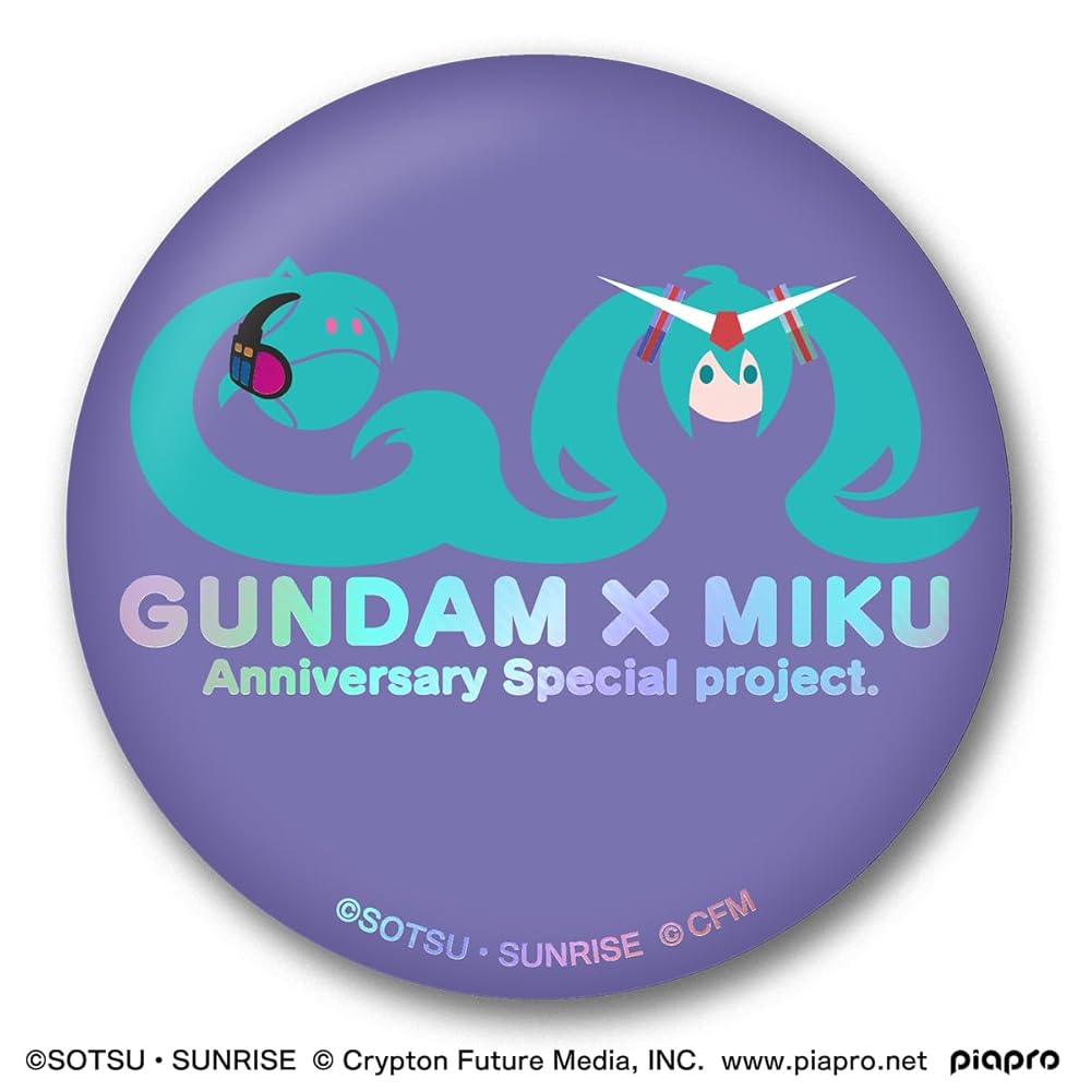 GUNDAM x MIKU メモリアル缶バッジ&コラボカードセット ガンダム食玩ポータル ガンダム×初音ミクコラボ記念缶バッジ